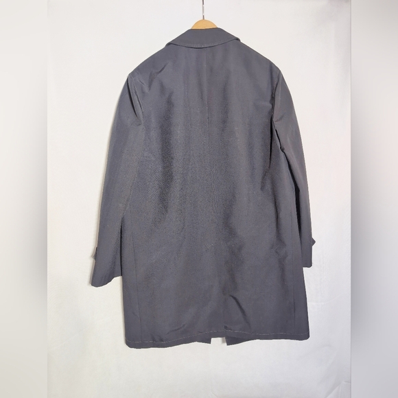 Vintage Gulec Silk Gabardine Rain Jacket sz XL Black w Maroon lining - Picture 6 of 6